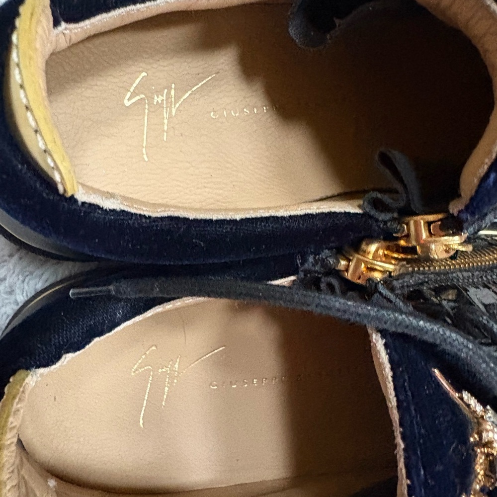 Giuseppe Zanotti Black Sneakers with Gold Details - Picture 8 of 14